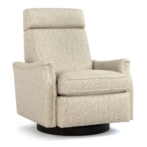 Stickley Fine Upholstery Laurel Saddle-Arm Swivel Recliner