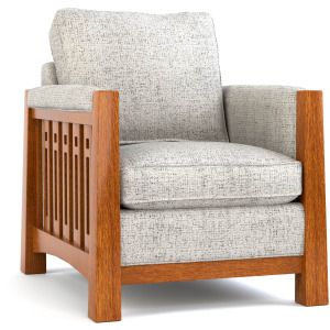 Highlands High Back Chair Oak
