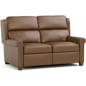 Woodlands Small Roll Arm Motion Loveseat With Nails
