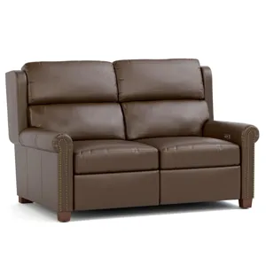 Woodlands Small Roll Arm Motion Loveseat With Nails