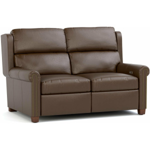 Woodlands Small Roll Arm Motion Loveseat With Nails
