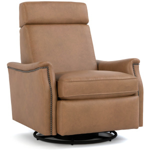 Stickley Fine Upholstery Laurel Saddle-Arm Swivel Recliner