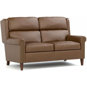 Woodlands Small Roll Arm Loveseat With Nails