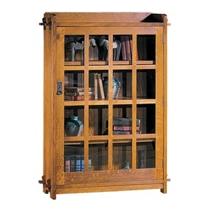 Single Bookcase with Glass Door