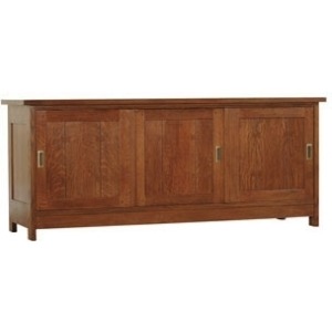 Oak Sliding Door Tv Console