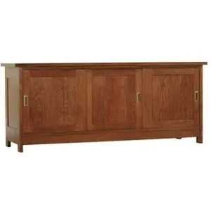 Oak Sliding Door Tv Console