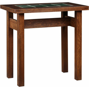 Mission Tile Top Side Table Oak