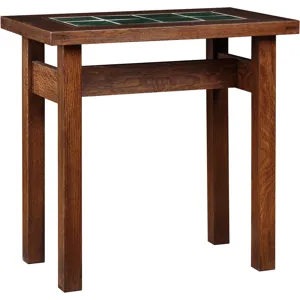 Mission Tile Top Side Table Oak