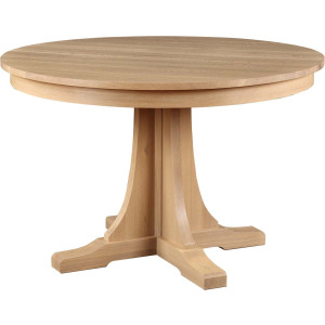 Mission Round Pedestal Dining Table 46