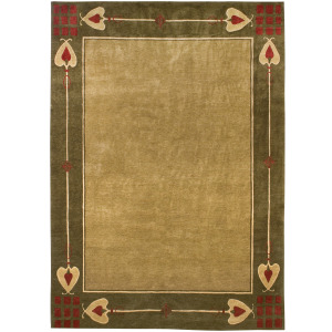 Stickley Designer Rugs Highland Park Rug Green 2' 6