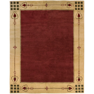 Stickley Designer Rugs Highland Park Rug Red 2' 6