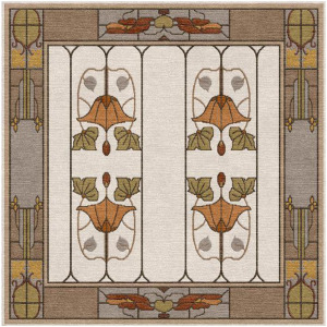 Stickley Designer Rugs Garden Window Rug, Ivory 10' X 10' Square