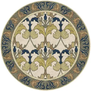 Stickley Designer Rugs Voysey Botanical Rug 8' X 8' Round
