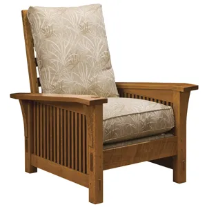 Mission Spindle Morris Chair With Loose Cushion Oak