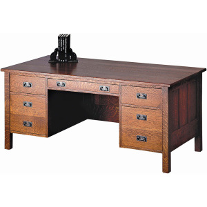 Mission Executive Desk Oak