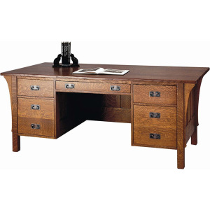 Mission Executive Desk Oak