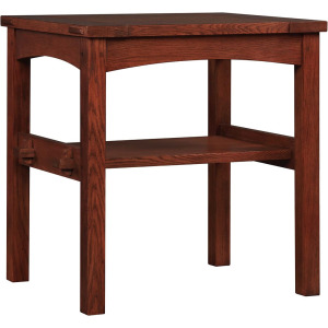 Mission Butterfly Top End Table Oak