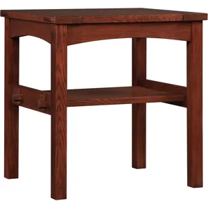 Mission Butterfly Top End Table Oak