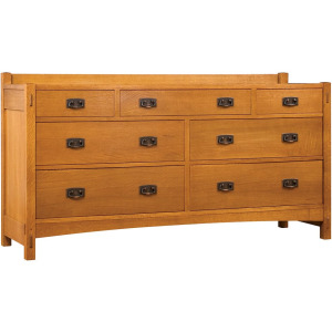 Mission Triple Dresser Oak
