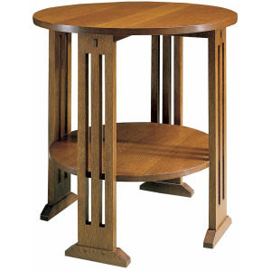 Mission Round Table Oak