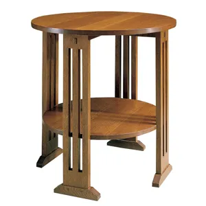 Mission Round Table Oak