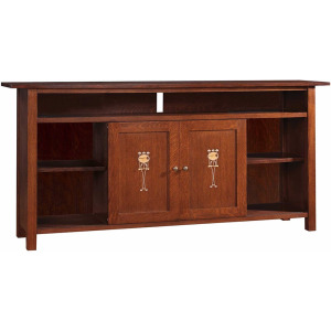 Harvey Ellis Entertainment Console Oak