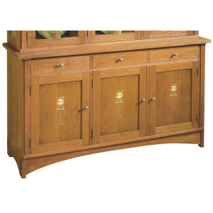 Harvey Ellis Three-Door Buffet Cherry