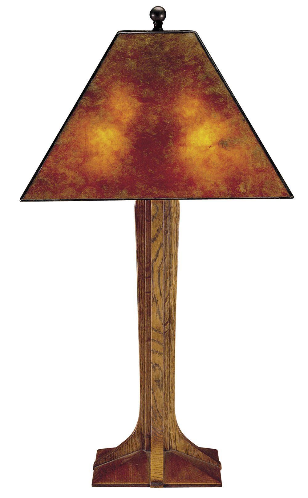 Corbel Base Table Lamp Mica & Oak 89032M3 by Stickley at TownHouse Galleries