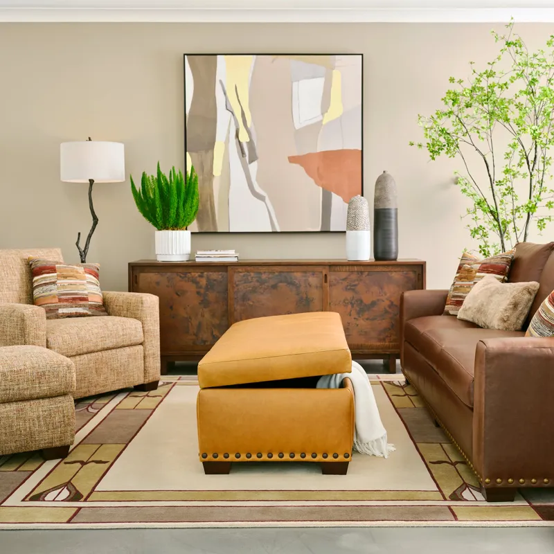 Stickley Fine Upholstery Durant Storage Ottoman