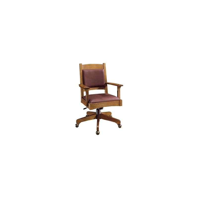 Leather Back Swivel Tilt Desk Chair 89323ASWLB by Stickley at