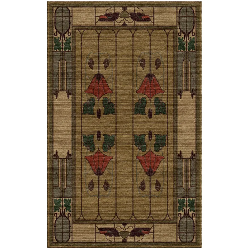 Stickley Designer Rugs Garden Window Rug, Moss 2' 6" X 4'