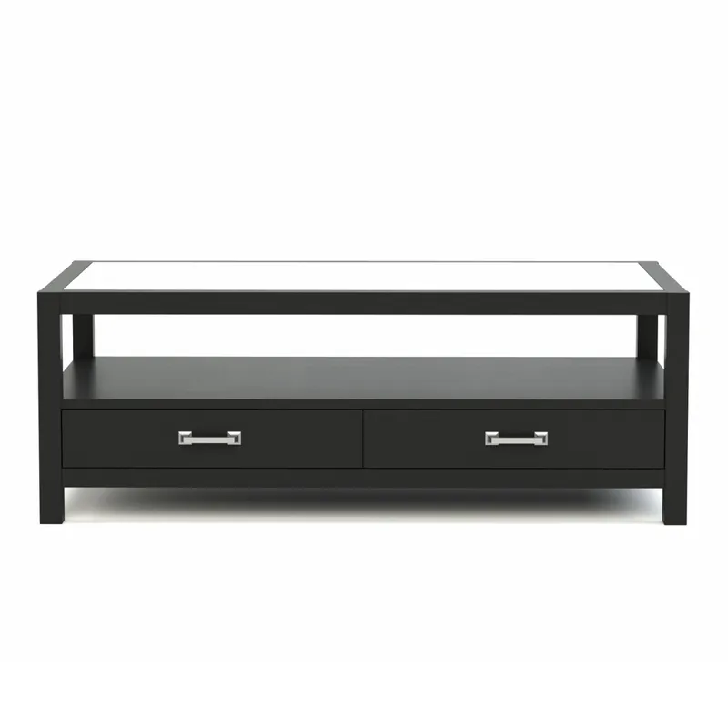 Origins by Stickley Dwyer Rectangular Cocktail Table, Glass Top