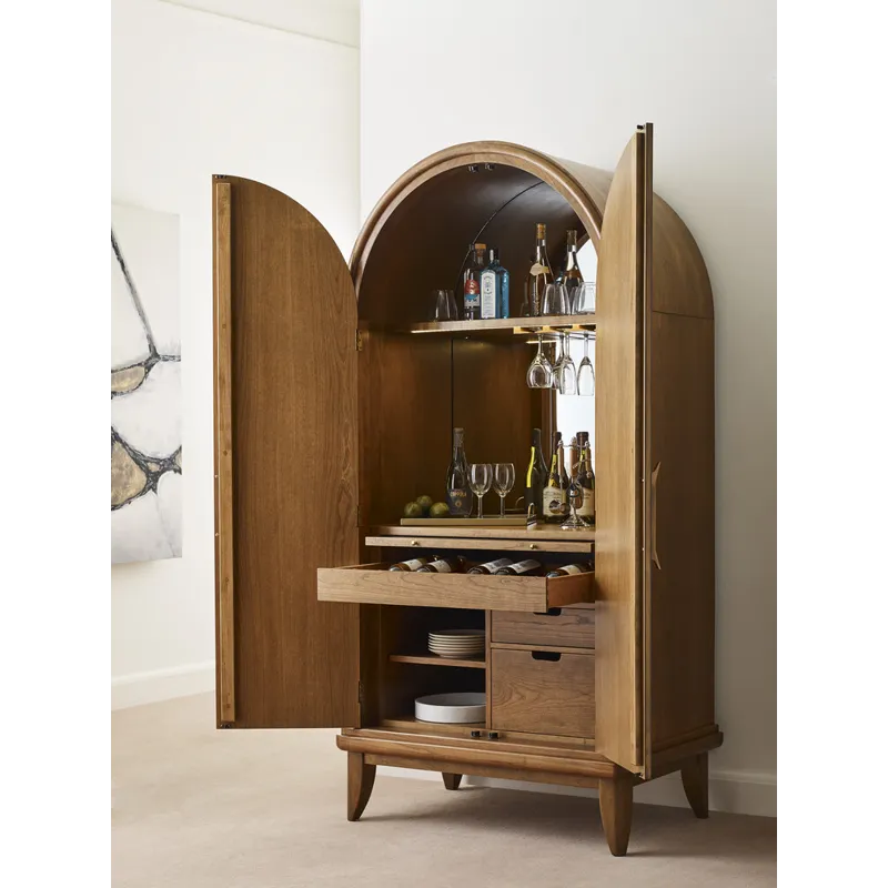 Martine Arced Bar Cabinet