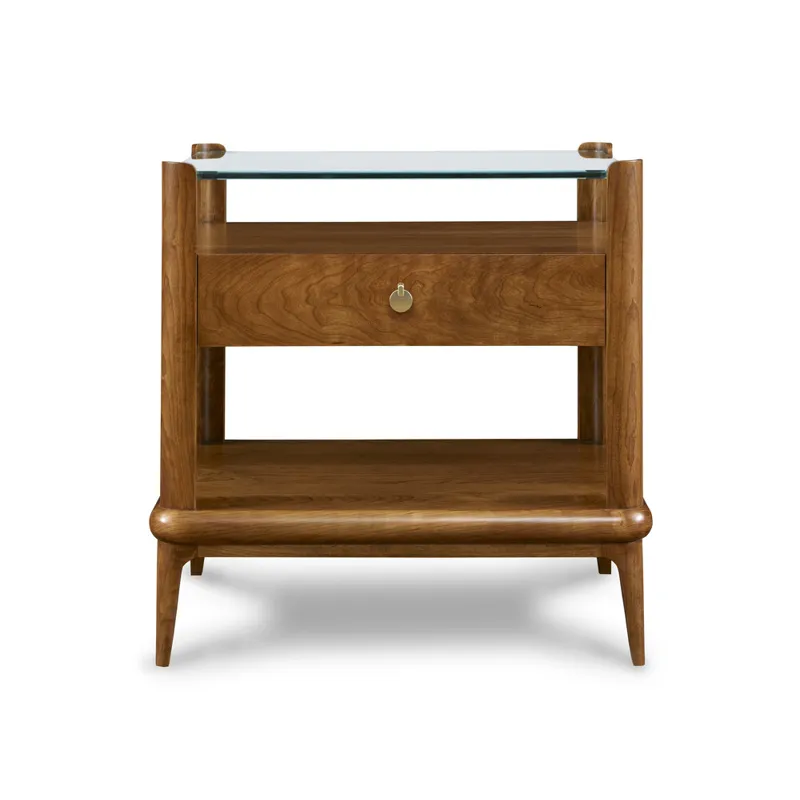 Martine Glass-Top End Table