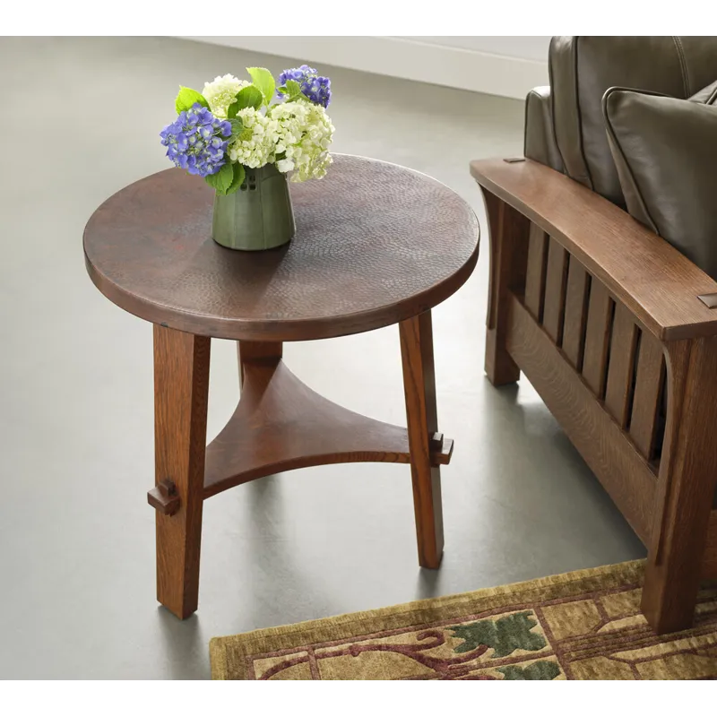 Mission Copper-Top Side Table