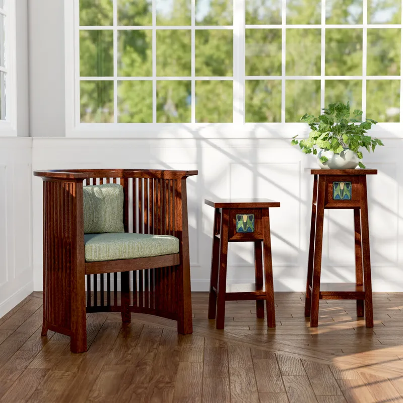 125th Anniversary Collector Series Floral Tile 24-Inch Plant Stand