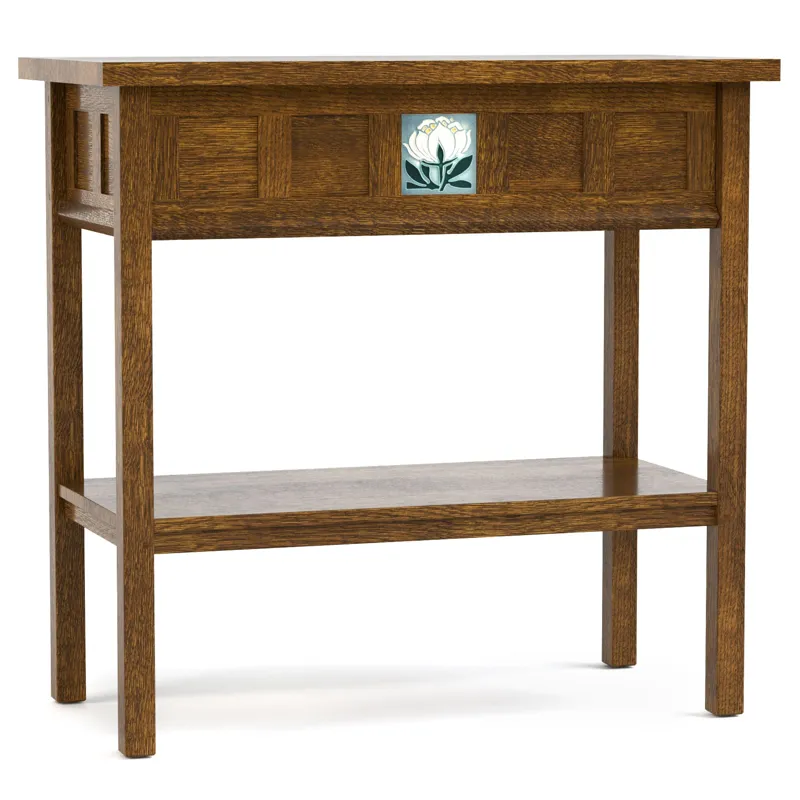 Mission Floral Tile Console With Plaque