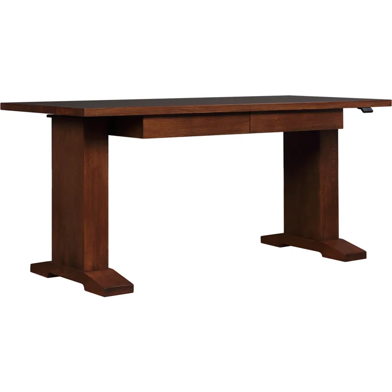 Harvey Ellis Hi-Lo Standing Desk, No Inlay Oak