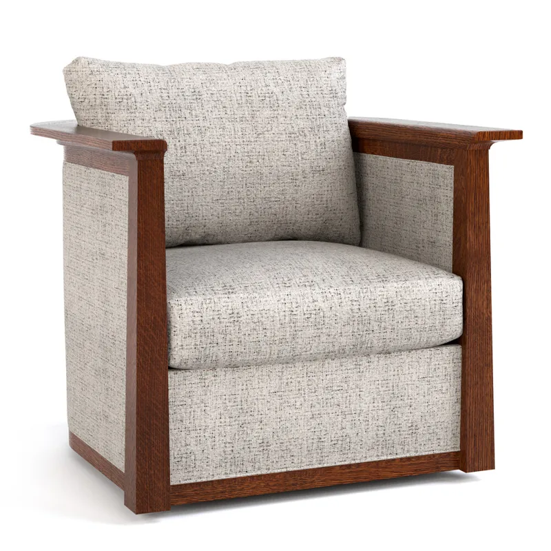 Mission Park Slope Swivel Chair Oak