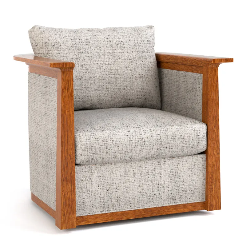 Mission Park Slope Swivel Chair Oak
