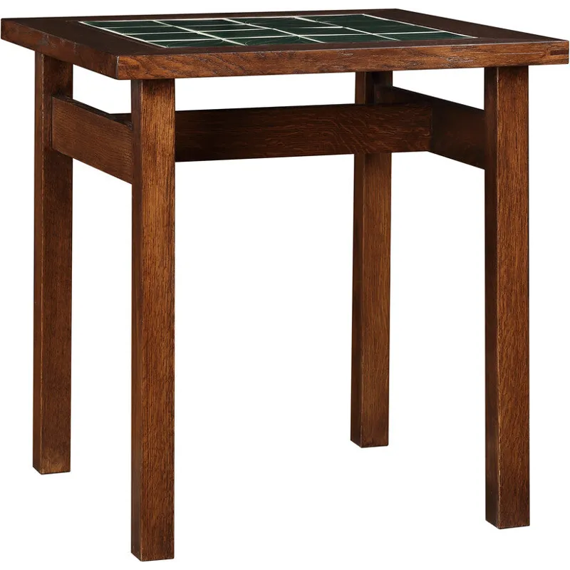 Mission Tile Top End Table Oak