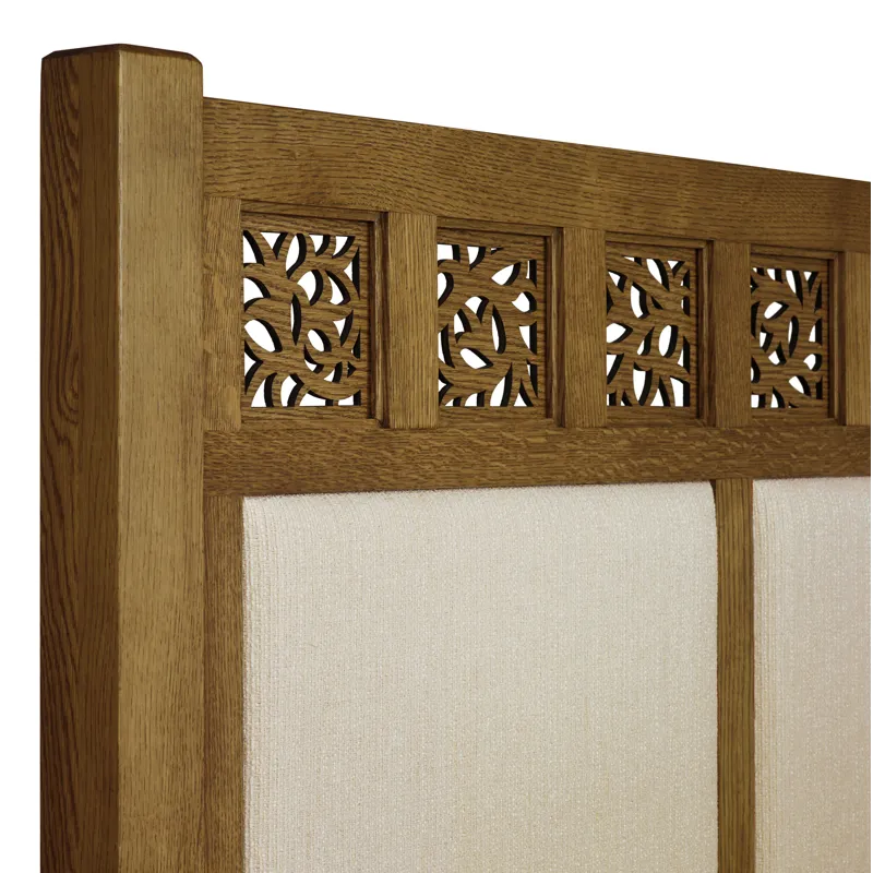 Surrey Hills Upholstered Panel Bed Oak