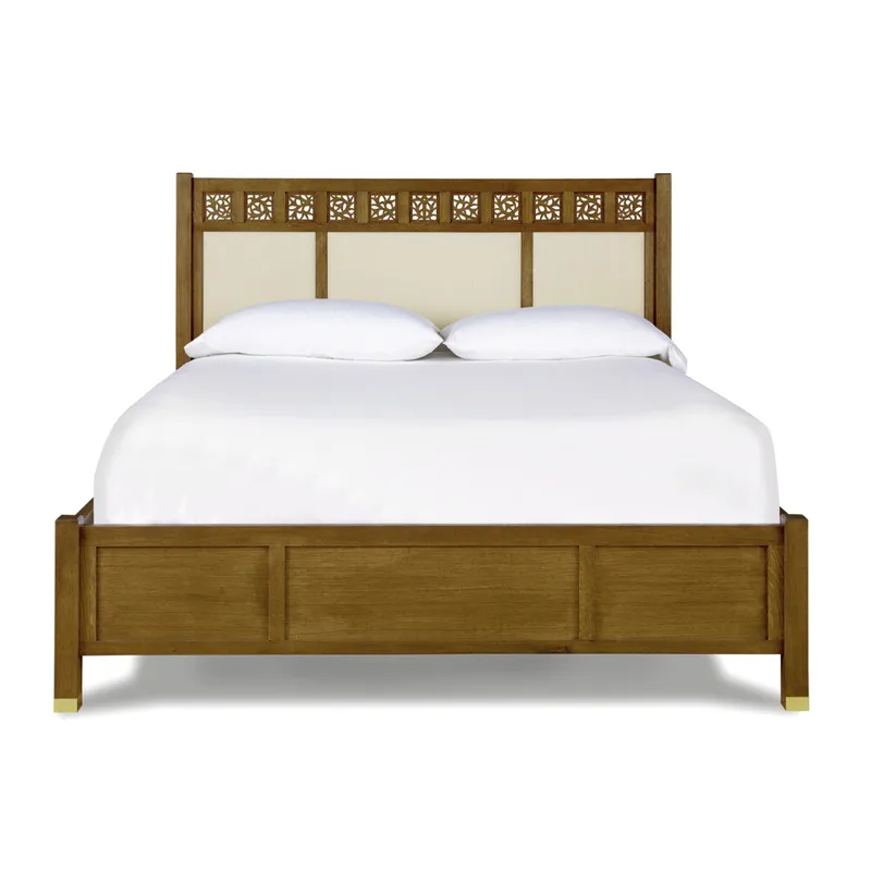 Surrey Hills Upholstered Panel Bed Oak