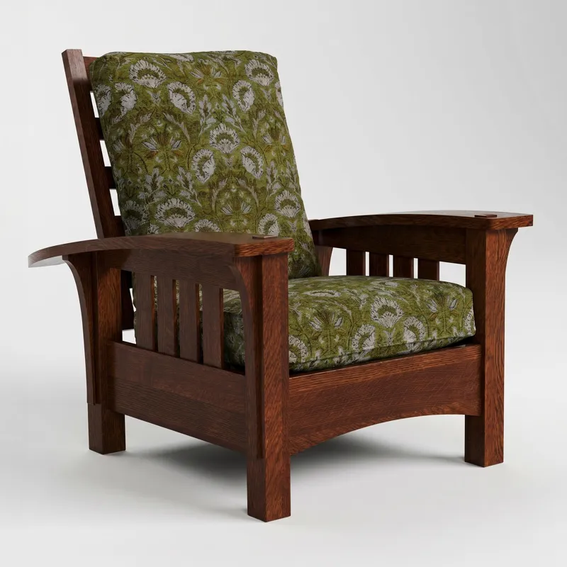 Bow Arm Morris Chair with Loose Cushion