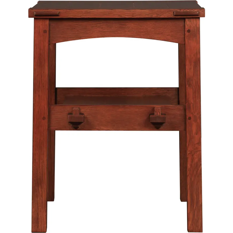 Mission Butterfly Top End Table Oak