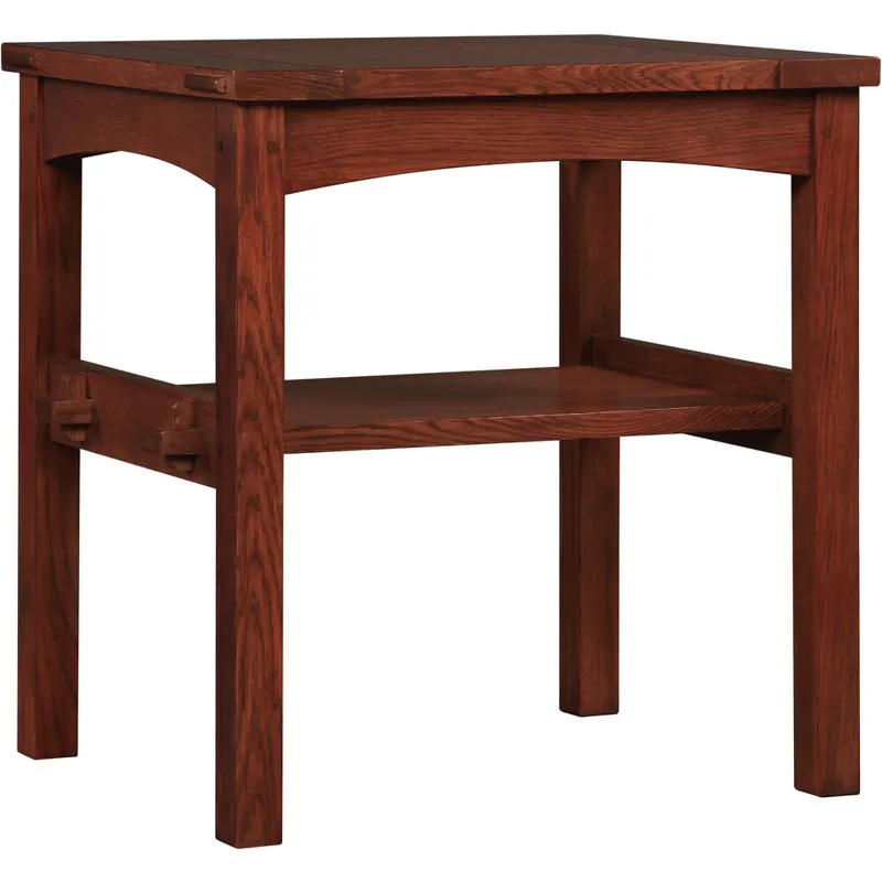 Mission Butterfly Top End Table Oak
