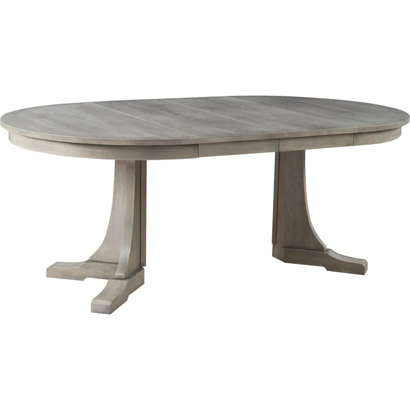 Mission Round Pedestal Dining Table 46" Two Leaves