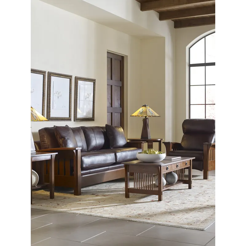 Mission End Table Oak