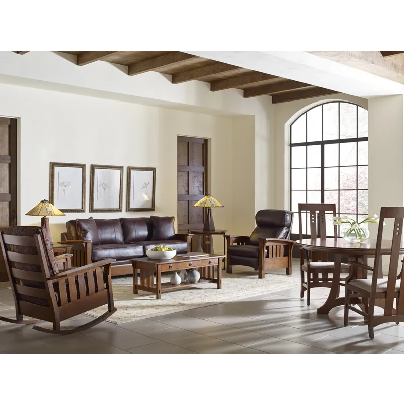 Mission Three-Drawer Cocktail Table Oak