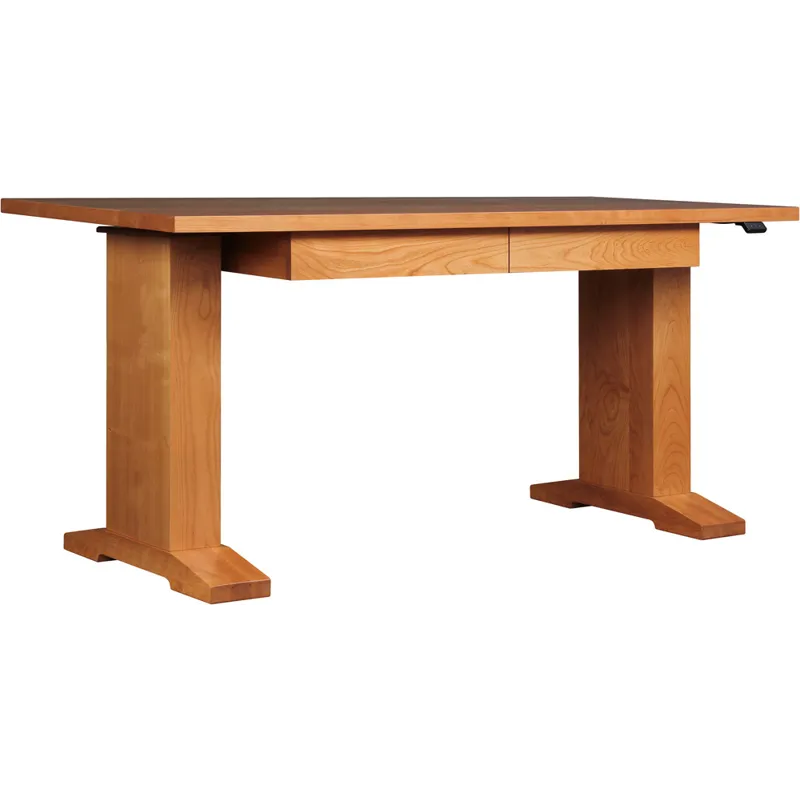 Harvey Ellis Hi-Lo Standing Desk, No Inlay Cherry
